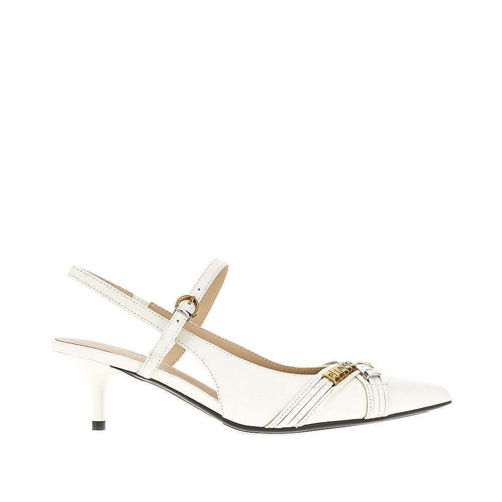 Pinko Nappa Leather Slingback Pumps With Charms